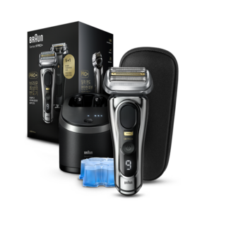 BRAUN 시리즈 9 PRO+ 전기면도기 세트, 9566cc, 크롬