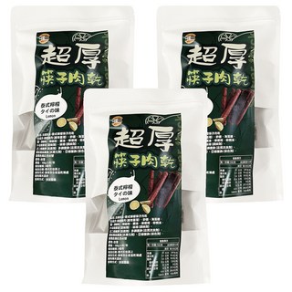 太禓食品 超厚筷子肉乾, 泰式檸檬, 160g, 3包