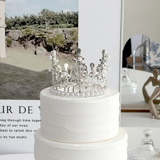 마메 케이크 원형 토퍼 티아라, 혼합색상, 1개