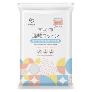 MY SCHEMING 我的心機 彈力拉伸濕敷化妝棉, 220片, 1包