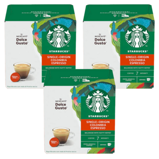STARBUCKS 星巴克 NESCAFE 雀巢咖啡 Dolce Gusto 多趣酷思 哥倫比亞濃縮咖啡膠囊, 5.5g, 12顆, 3盒