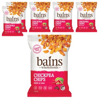bains wholefoods 鷹嘴豆脆片 香辣萊姆風味, 100g, 6包