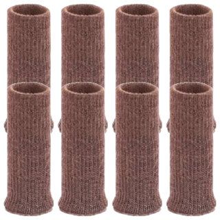 AXIS 艾克思 彈性加厚針織毛氈靜音防刮桌椅腳套 8個Set 咖啡色 適用於圓形/方形桌腳, 1組