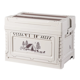 Naturehike 挪客 凌越S雙開門折疊收納箱 50+10L 露營收納箱 淺米灰, 2層, 1個