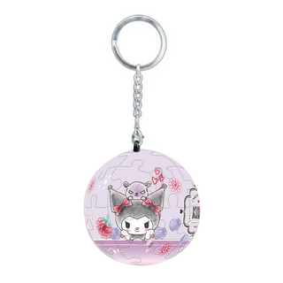 Kuromi酷洛米 飲品系列 立體球型拼圖鑰匙圈, 紫漿藍莓, 1入