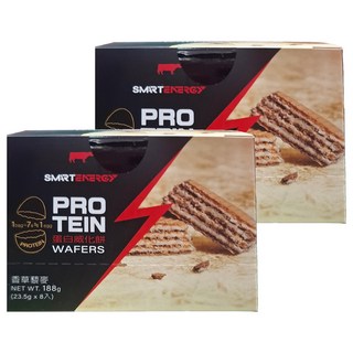 RED COW 紅牛 聰勁蛋白威化餅-香草口味, 30%蛋白質, 188g(23.5g x 8入), 2盒