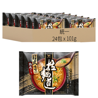 統一 拉麵道 日式味噌風味拉麵 101g, 24包