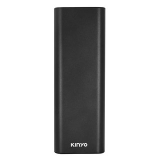 Kinyo 鋁合金行動電源10600mAh USB 163 x 58 x 21mm 367g, KPB-3100, 黑色