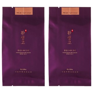 THE FACE SHOP 菲詩小舖 蘂花譚煥生保潤BB氣墊粉餅補充蕊 SPF50+ PA+++ 20g, 21 Light Beige, 2個