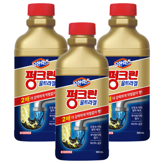 펑크린 울트라겔 배수구 세정제, 500ml, 3개