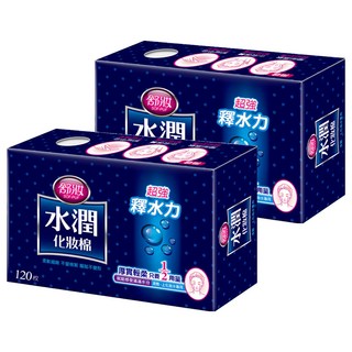 SOF-PUF 舒妝 水潤化妝棉 厚實綿軟 舒適親膚, 120片, 2盒