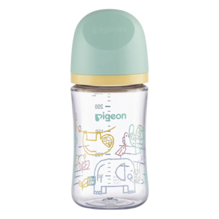 pigeon 貝親 WN3母乳實感T-Ester奶瓶 M奶嘴 3個月以上, 非洲動物, 240ml, 1個