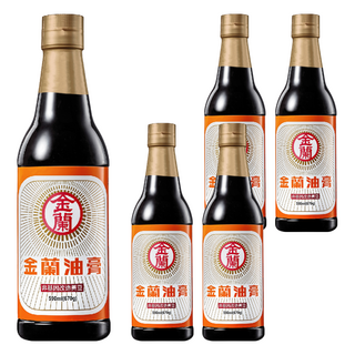 金蘭油膏 經典台灣味 590ml 讓料理呈現誘人的醬色和濃郁的醬香, 5瓶