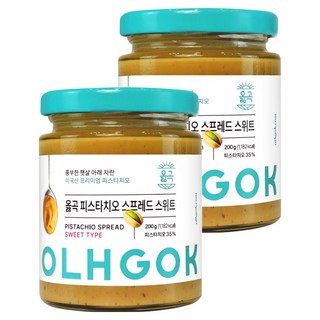 olhgok 甜味開心果抹醬, 200g, 2個