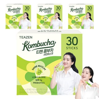 TEAZEN 康普茶 麝香葡萄口味, 4盒, 5g, 30入