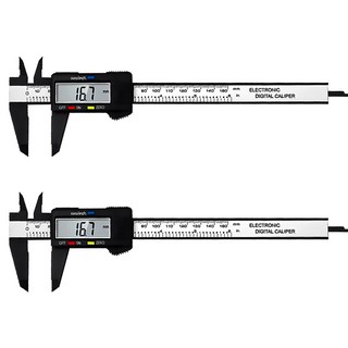 電子游標卡尺 Set 2個 碳纖維+ABS材質 24*7.5cm 含1.5V鈕扣電池, 1組