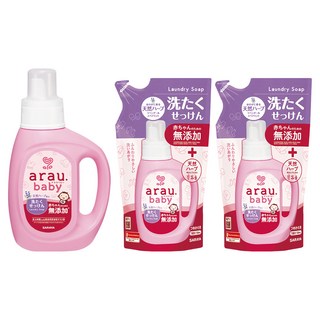 SARAYA arau 愛樂寶 嬰兒洗衣液 天然草本 無添加, 2240ml, 1組