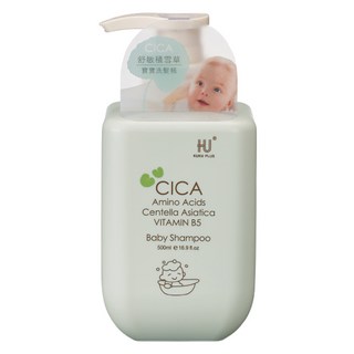 KU.KU Duckbill 酷咕鴨 舒敏積雪草寶寶洗髮精 500ml 溫和舒緩 呵護寶寶嬌嫩肌膚, 1瓶