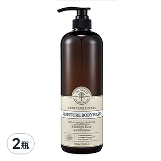 Dr.SEED Honey & Milk Bomb 保濕沐浴乳 午夜玫瑰 Set, 1L, 2瓶