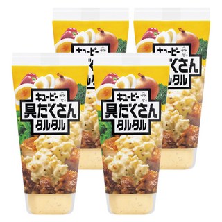 Kewpie 塔塔醬 內含扎實的雞蛋與洋蔥顆粒, 145g, 4條