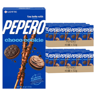 PEPERO 黑餅乾巧克力口味餅乾棒, 32g, 80盒