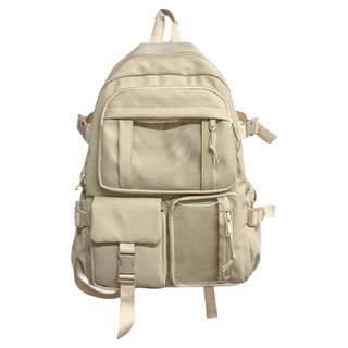 ROYALLIN 蘿林嚴選 韓版休閒大容量雙肩包 尼龍材質, 白色, 31 x 12 x 42cm, 1個