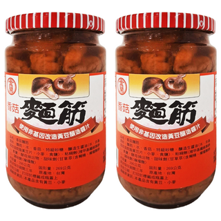 KIMLAN 金蘭 香菇麵筋 香氣濃郁 幸福滿滿的麵筋口感 無防腐劑、無色素、無香精, 396g, 2罐