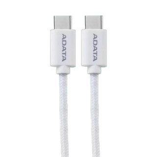 ADATA 威剛 USB-C 對 USB-C 傳輸線, 1m, 白色, 1盒