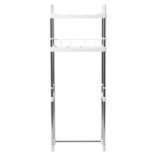 雙層不銹鋼馬桶置物架 無抽屜款, 1個, 白色