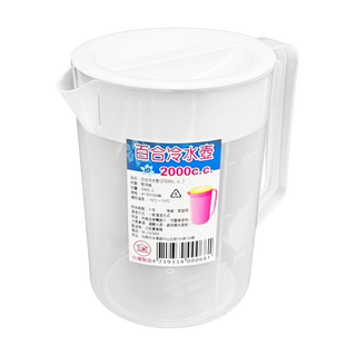 LM 力銘 冷水壺, Plastic, 2L, 1個, 白色, 2000cc, 1入
