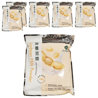 薌園 營養豆漿熟粉，純素，即食，冷熱皆宜，非基因改造黃豆，500g, 6包