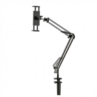 Home Planet 可折疊式手機平板夾式支架, 黑色, 1個