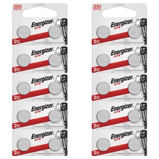Energizer 勁量 鹼性 A76 LR44 鈕扣電池, 10入, 2個