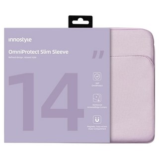Innostyle OmniProtect系列 防摔筆電收納包 S112-14, 淡紫色, 1個
