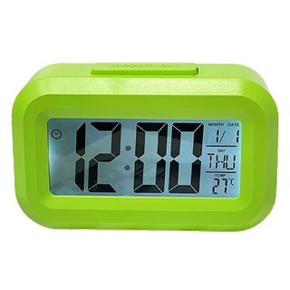 電子鬧鐘, LED小鬧鐘, ABS材質, 8.8x5.3x2.6cm, 綠色