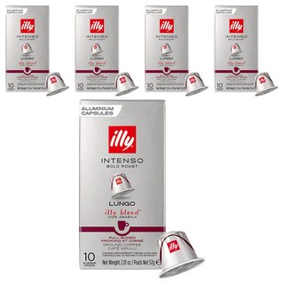 Illy Nespresso 兼容膠囊 Intenso 57g, 5.7g, 10顆, 5盒