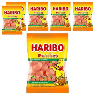 하리보 피치스 젤리 포켓, 100g, 6개