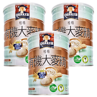 QUAKER 桂格 有機大麥精, 大麥, 500g, 3罐