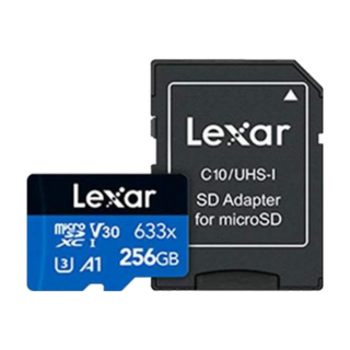 Lexar 雷克沙 High Performance MicroSDXC 633X V30 UHS-1 A1 U3 記憶卡 LSDMI256BBNL633A, 256GB, 1個