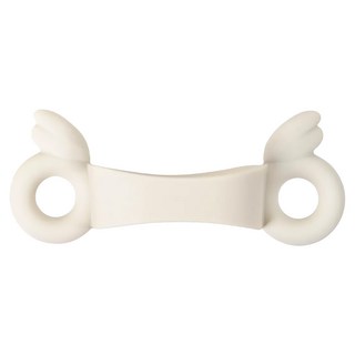 PiYOPiYO 黃色小鴨 預備學飲掀蓋天使瓶矽膠握把 符合人體工學 柔軟矽膠, 米色, 1個