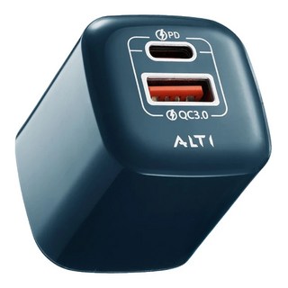 ALTI FUN芯充 PD+QC 35W充電頭 藍色 快速充電 Type-C+USB雙孔輸出, 1個
