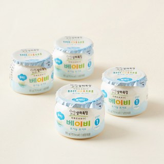 상하목장 베이비 유기농 요거트, 85g, 4개입
