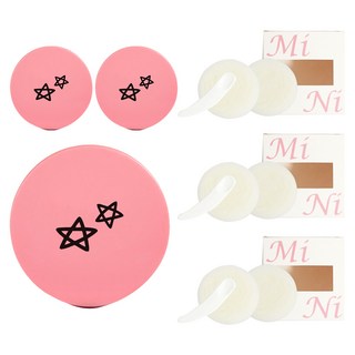 셀프천사 미니 DIY 비비 쿠션 케이스 5g, 핑크 별, 3개