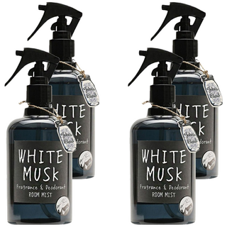 John's Blend 室內芳香噴霧 白麝香 植物萃取 持久清新 有效消除異味, 280ml, 4瓶
