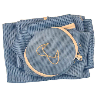 日式加厚雙層洗衣袋 Set 六件組 藍色 網狀, 1組