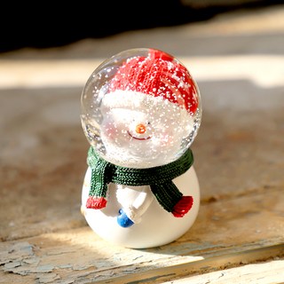 LED聖誕雪人水晶球, 1個, 混色