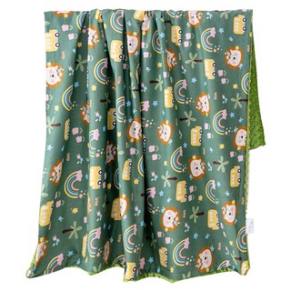 Annette 水晶絨安撫毯 嬰兒/兒童 精梳棉 法蘭絨 120 x 150cm 汽車 1kg, 獅子咘咘車 綠色