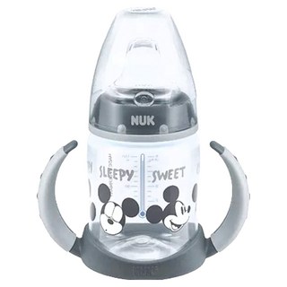 NUK 寬口徑PP感溫兩用學飲杯, 防漏防脹氣, 可拆卸防滑手柄, 米奇, 150ml, 1個