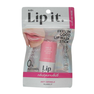 Lip it Feel in Good 晚安唇膜棒 01荔枝玫瑰 5.5g｜保濕修護、改善唇紋、夜間護理, 1支