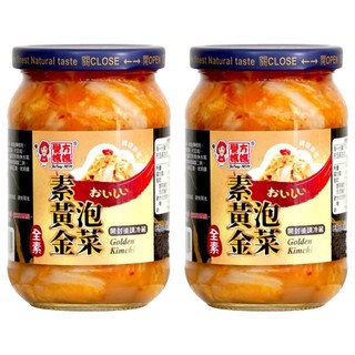 譽方媽媽 素黃金泡菜 經典香醇滋味 清甜爽脆 超級涮嘴的下酒菜, 350g, 2罐